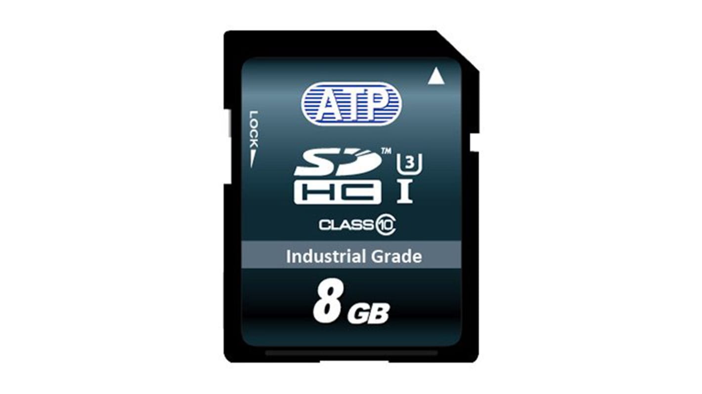 Tarjeta SD ATP SDHC Sí 8 GB SLC Industrial Grade -40 → +85°C