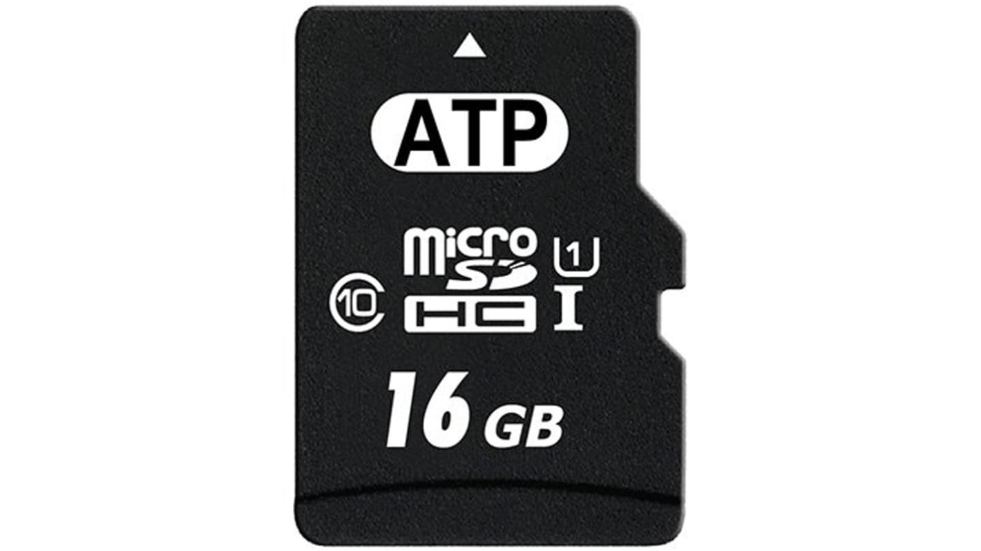 ATP Micro SDHC Micro SD Karte 16 GB Class 10, UHS-1 U1 Industrieausführung, MLC