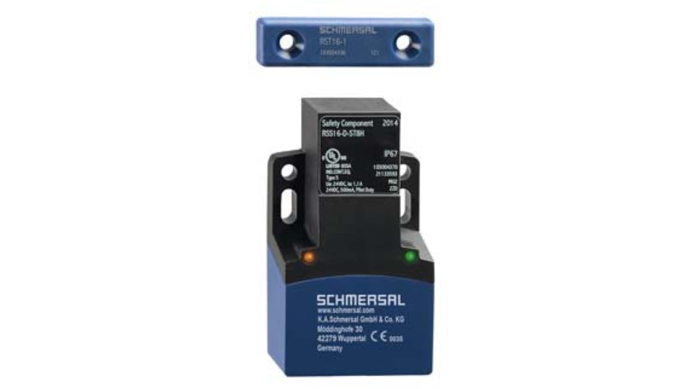 Schmersal RSS16 Series Non-Flush RFID Non-Contact Safety Switch, 26.4V dc, Reinforced Thermoplastic Housing, Screw