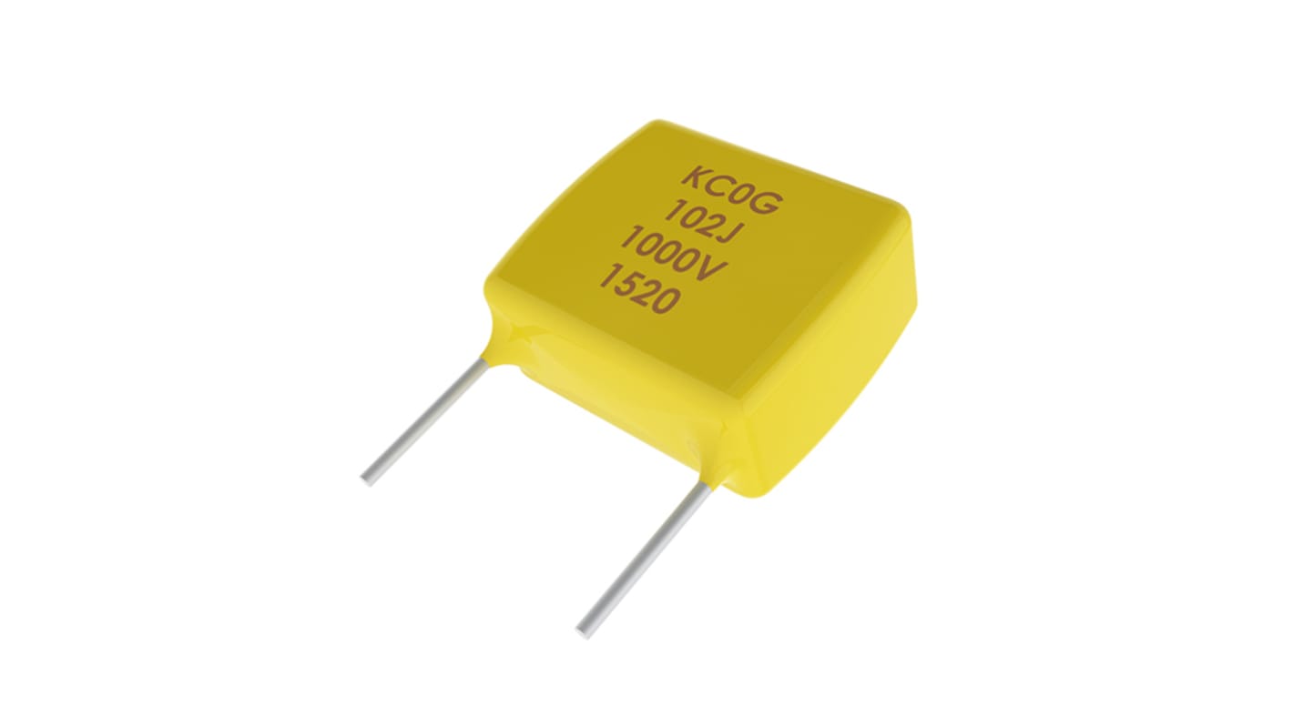 Condensador cerámico multicapa MLCC, KEMET, 100nF, ±10%, 50V dc, Montaje en orificio pasante, X7R dieléctrico 2.54 mm