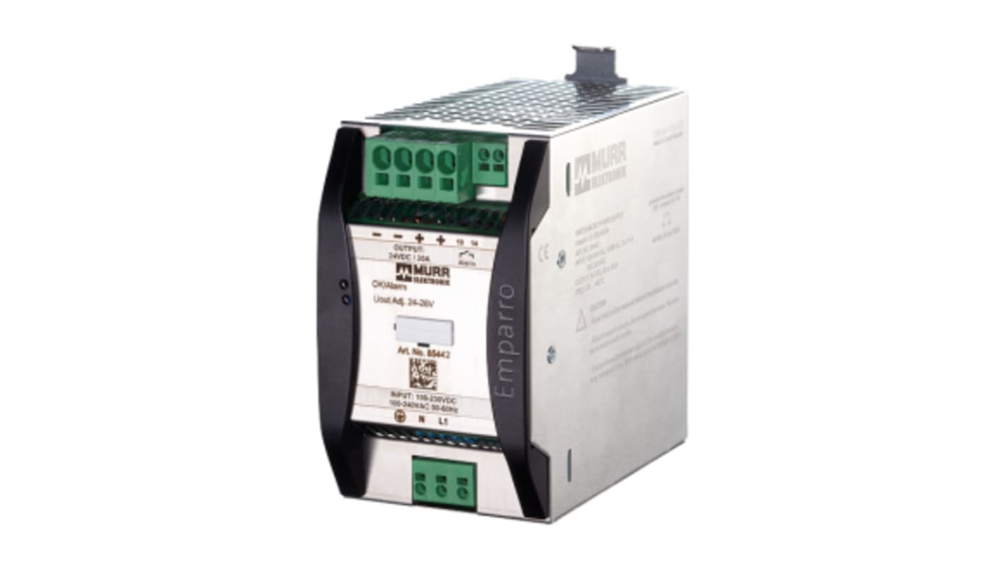 Murrelektronik Limited Emparro Switched Mode DIN Rail Power Supply, 230V ac, 56V dc dc Output, 10A Output, 480W