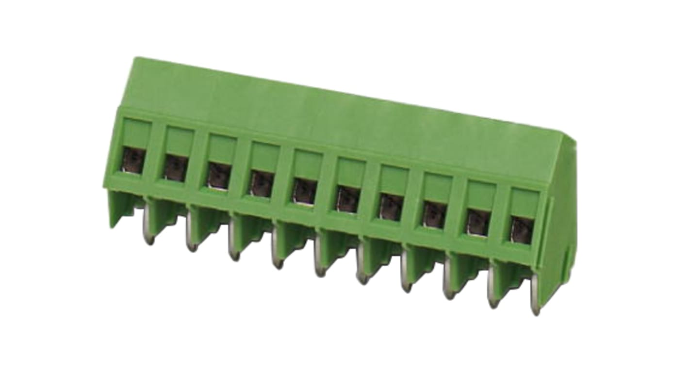 Phoenix Contact SMKDSP 1.5/ 6-5.08 Series PCB Terminal Block, 6-Contact, 5.08mm Pitch, Through Hole Mount, 1-Row,