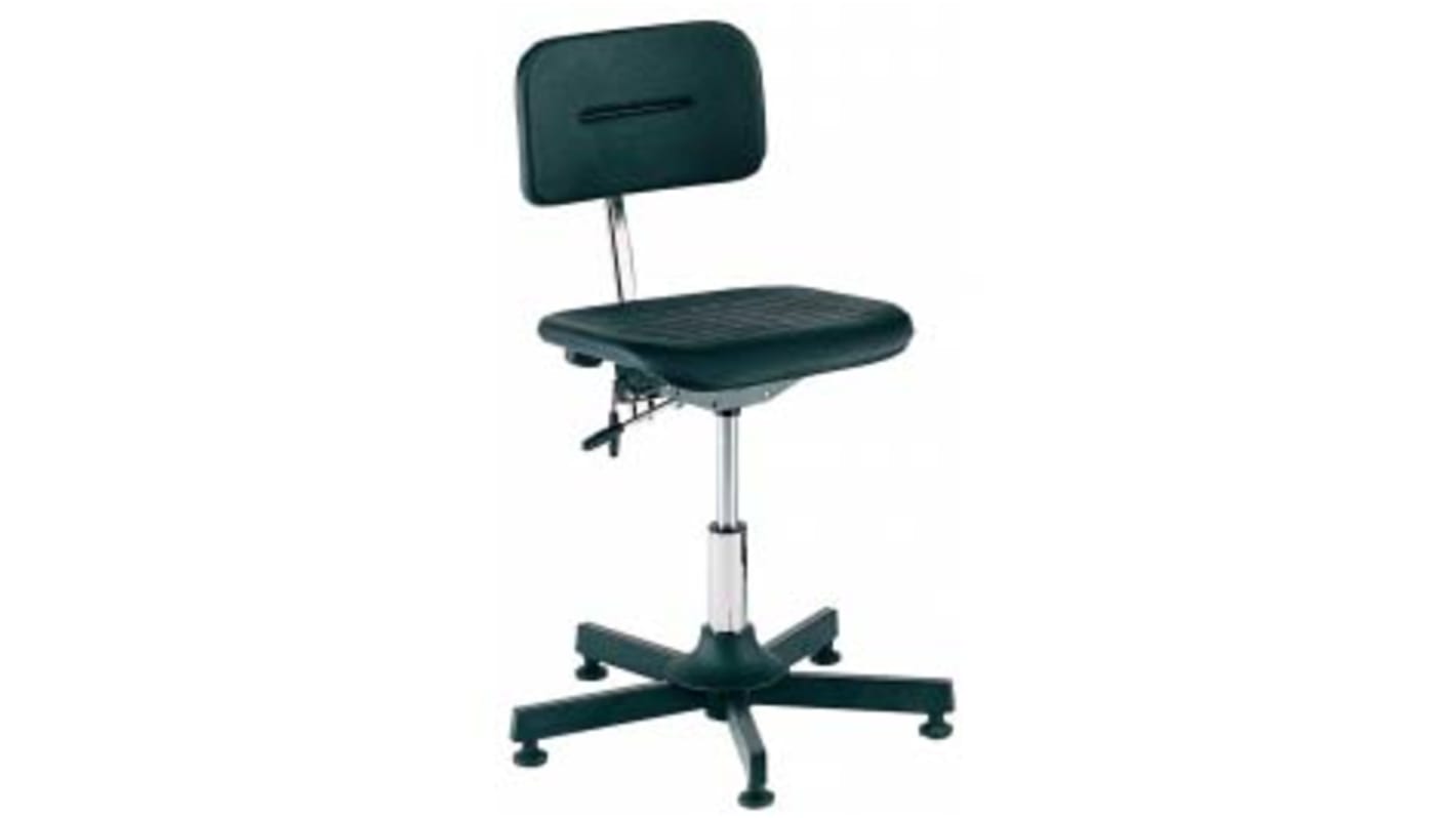 Chaise de laboratoire Bott, Hauteur d'assise 46 → 59cm, Noir