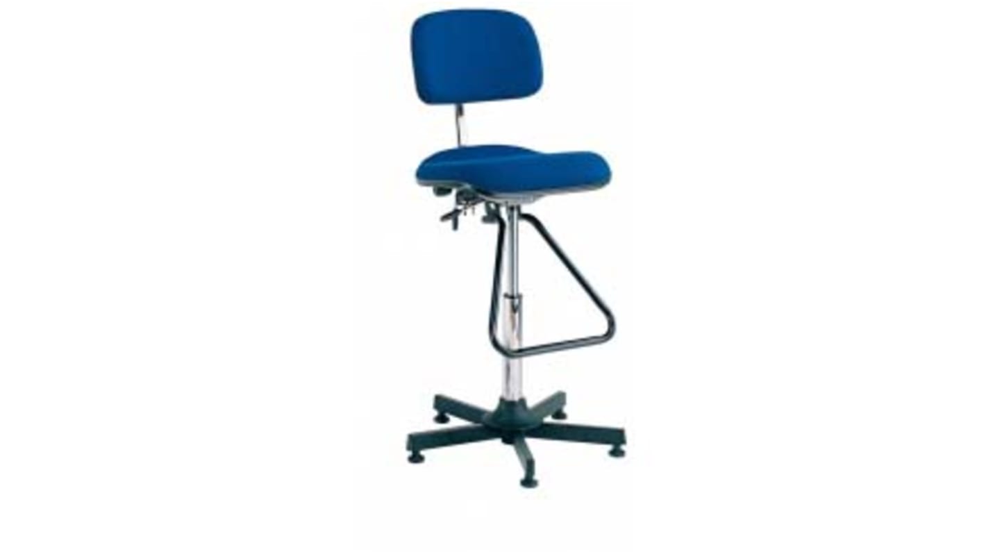 Bott Blue Fabric Drafting Chair, 120kg Weight Capacity