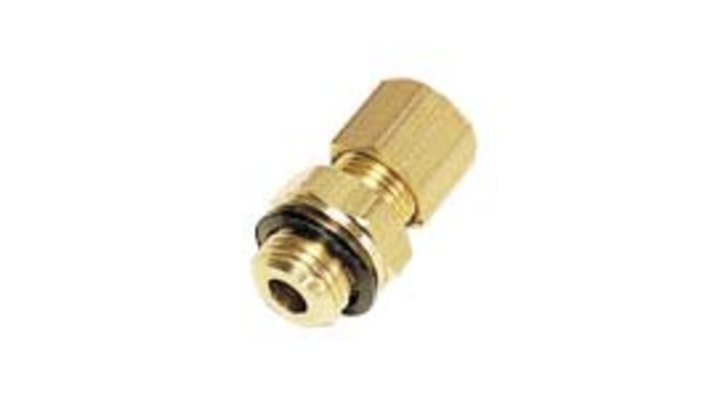 Legris LF3000 Series Straight Threaded Adaptor, G 3/8 Male to Push In 12 mm, Threaded-to-Tube Connection Style