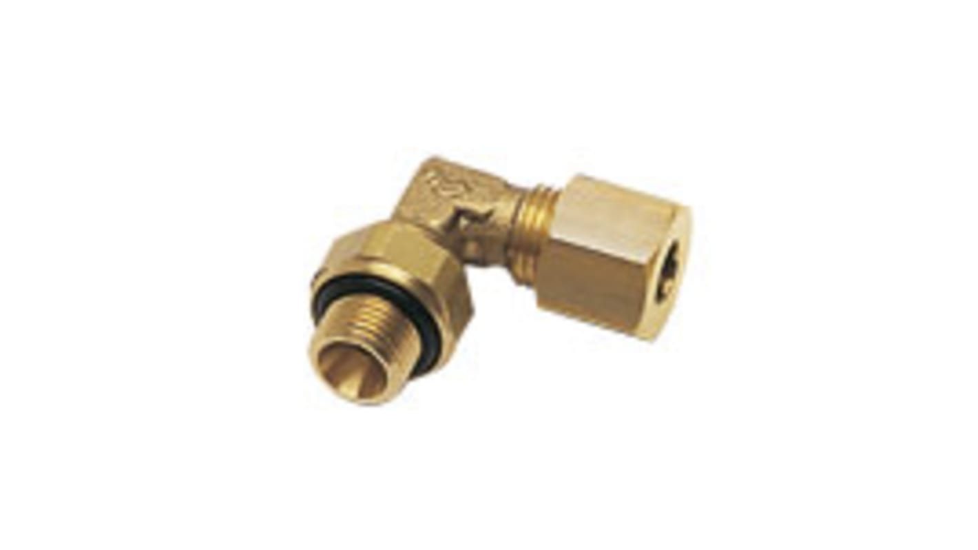 Legris 0199 Series Elbow Threaded Adaptor, G 1/8 Male to Push In 6 mm, Threaded-to-Tube Connection Style