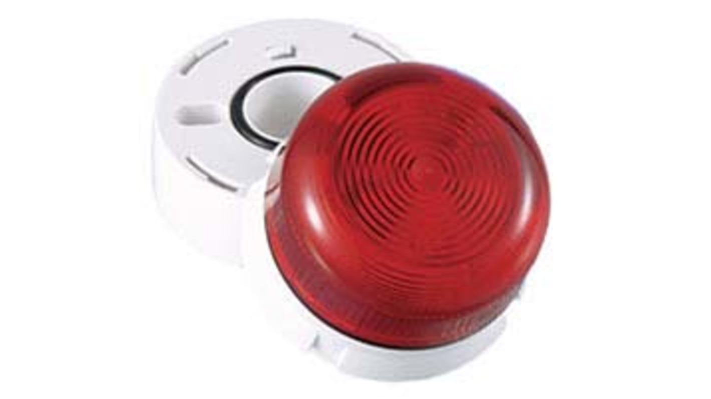 Indicador luminoso Klaxon serie Flashguard QBS, efecto Constante, LED, Rojo, alim. 110 V ac