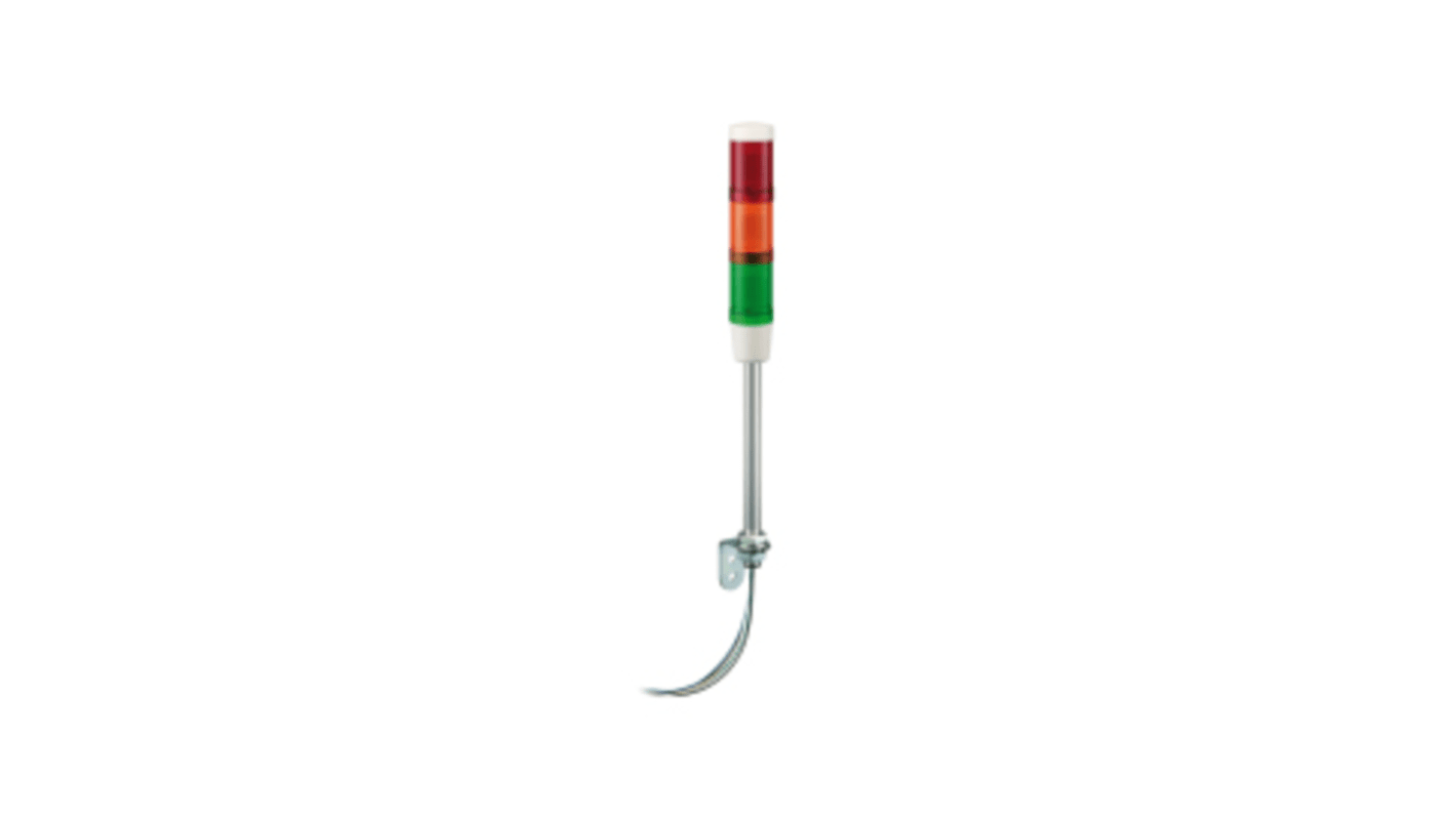 Schneider Electric Harmony XVM LED Signalturm 3-stufig Linse Rot/Grün/Gelb LED Orange, Grün, Rot + Summer Dauer 250mm