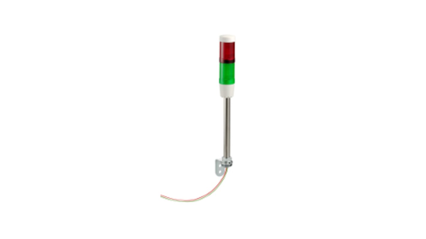 Schneider Electric Harmony XVM Series Red/Green Buzzer Signal Tower, 2 Lights, 230 V ac, Base Mount