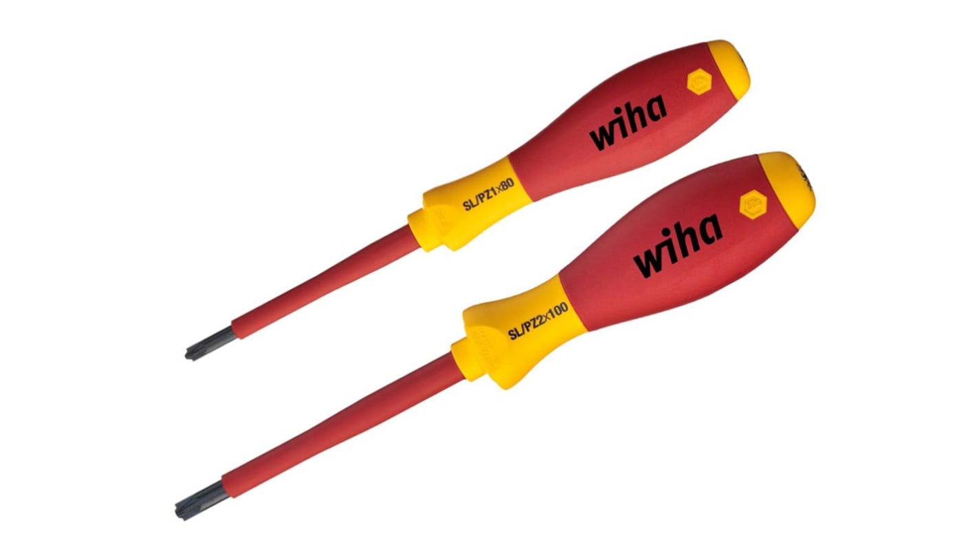 Wiha SB 328 S2 Pozidriv; Slotted Insulated Screwdriver Set, 2-Piece