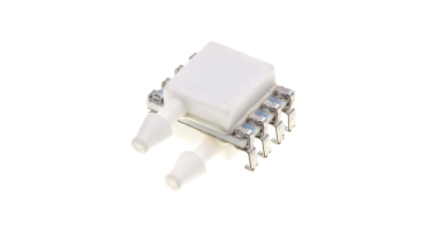 TE Connectivity Differential Pressure Sensor, 30psi Operating Max, PCB Mount, 8-Pin, 300psi Overload Max, Dual Sideport