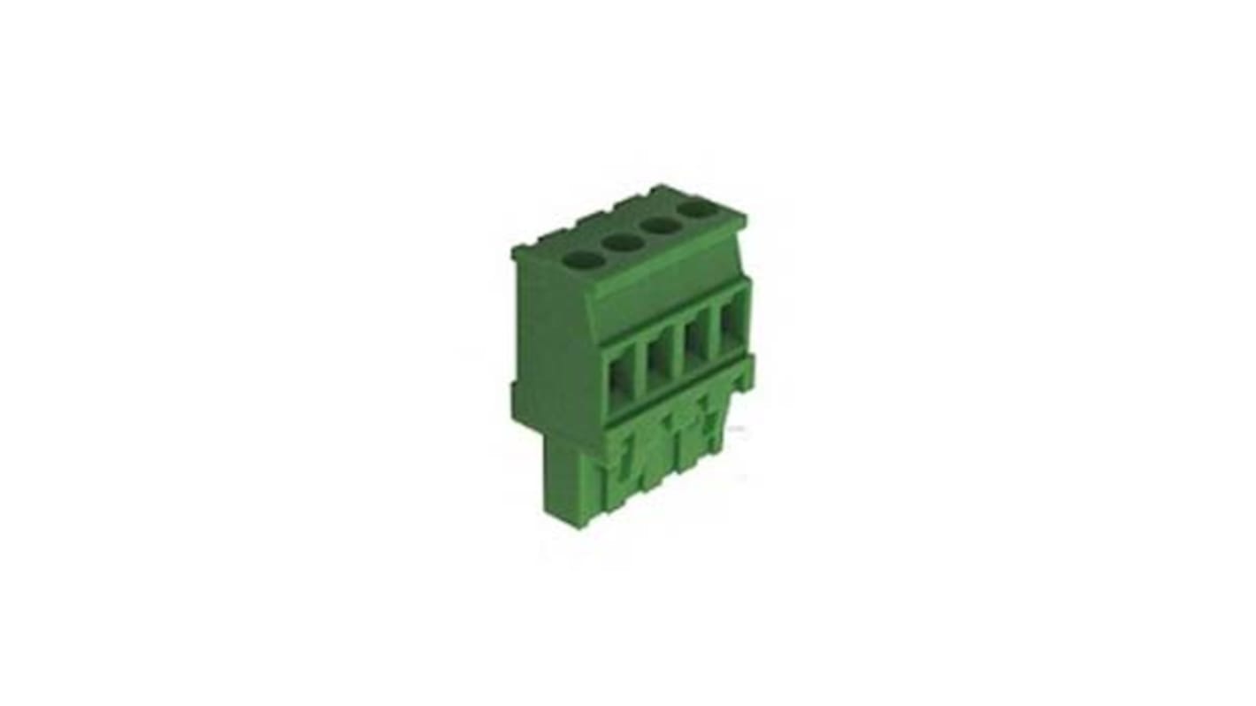 RS PRO, 5.08mm Pitch, 2 Way, Vertical, Pluggable Terminal Block, Plug, Plug-In, Screw Termination