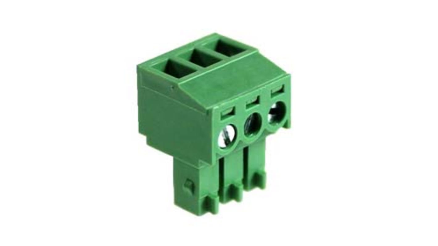 RS PRO, 3.81mm Pitch, 10 Way, Vertical, Pluggable Terminal Block, Plug, Plug-In, Screw Termination