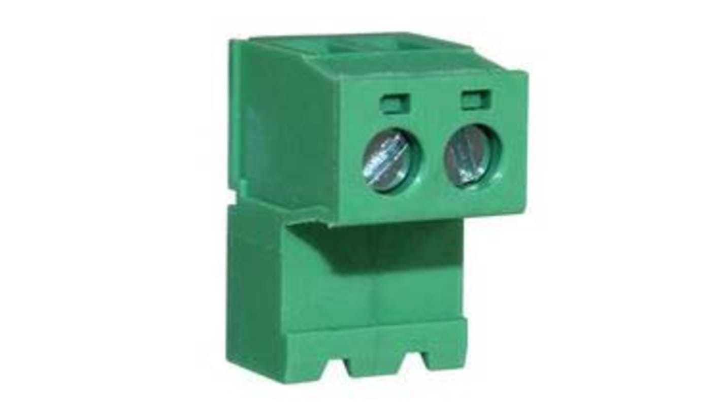 RS PRO, 5.08mm Pitch, 2 Way, Right Angle, Pluggable Terminal Block, Inverted Plug, Through Hole, Screw Termination