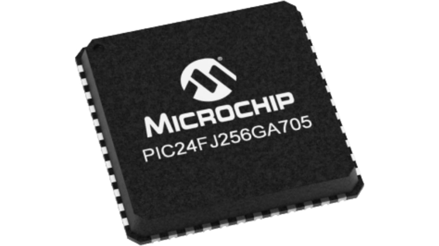 Microchip PIC24FJ256GA705-I/M4, 32bit 32 bit CPU Microcontroller, PIC24, 32MHz, 256 kB Flash, 48-Pin UQFN