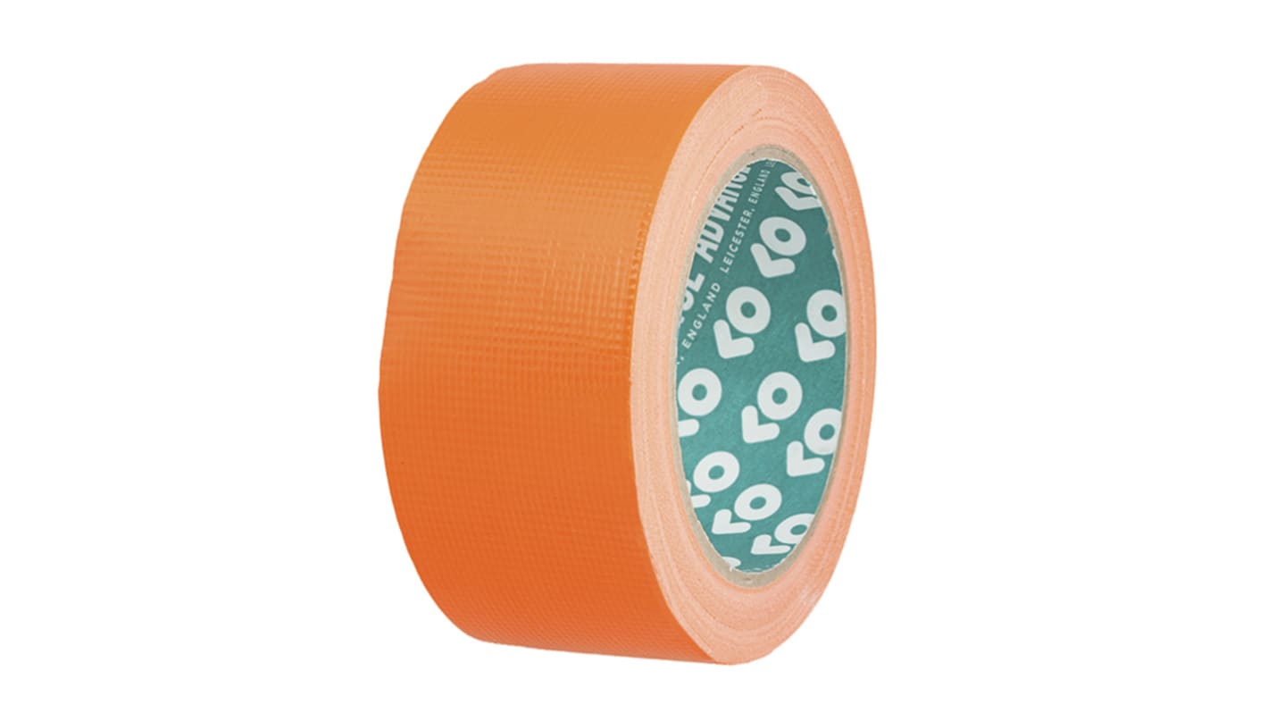 Advance Tapes AT6200 Duct Tape, 25m x 50mm, Orange, Gloss Finish