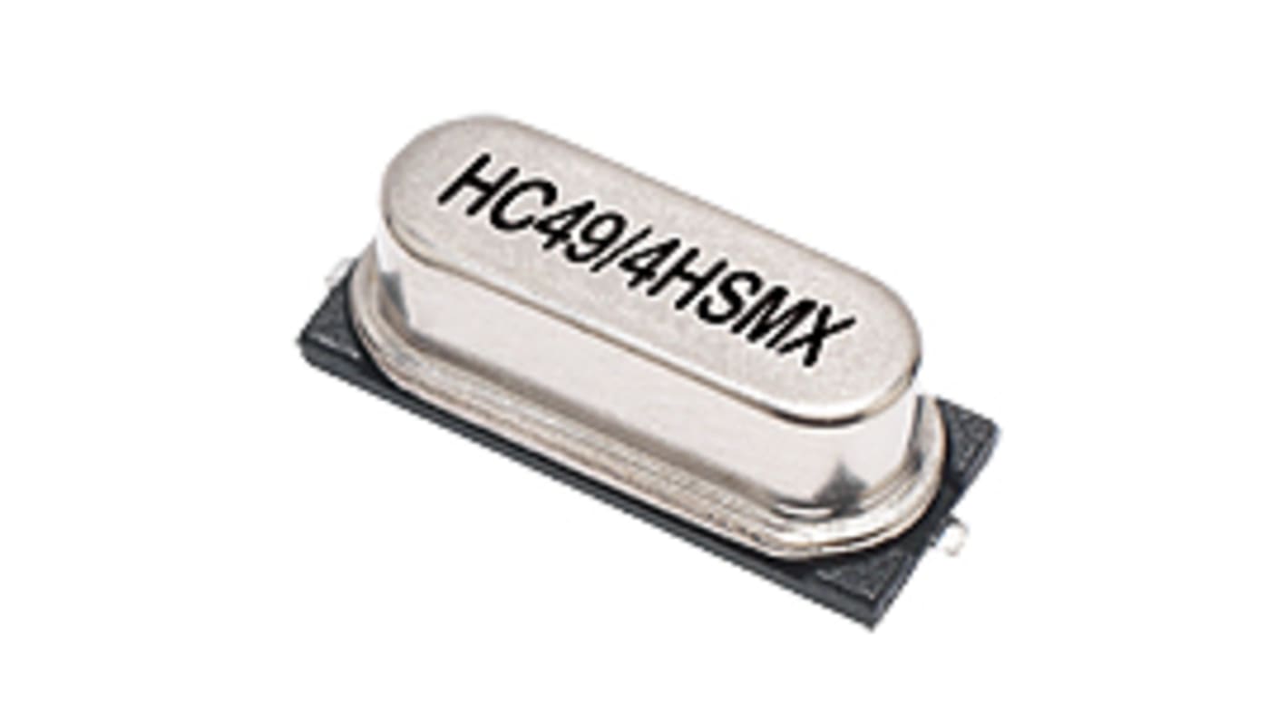 Unidad de cristal 10MHZ, ±30ppm, SMD, 2-Pin, 11.4 x 4.9 x 4.3mm