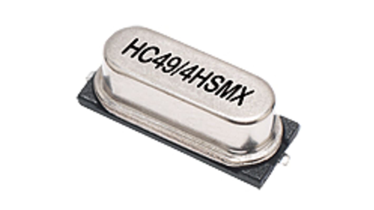 Unidad de cristal 20MHZ, ±30ppm, SMD, 2-Pin, 11.4 x 4.9 x 4.3mm