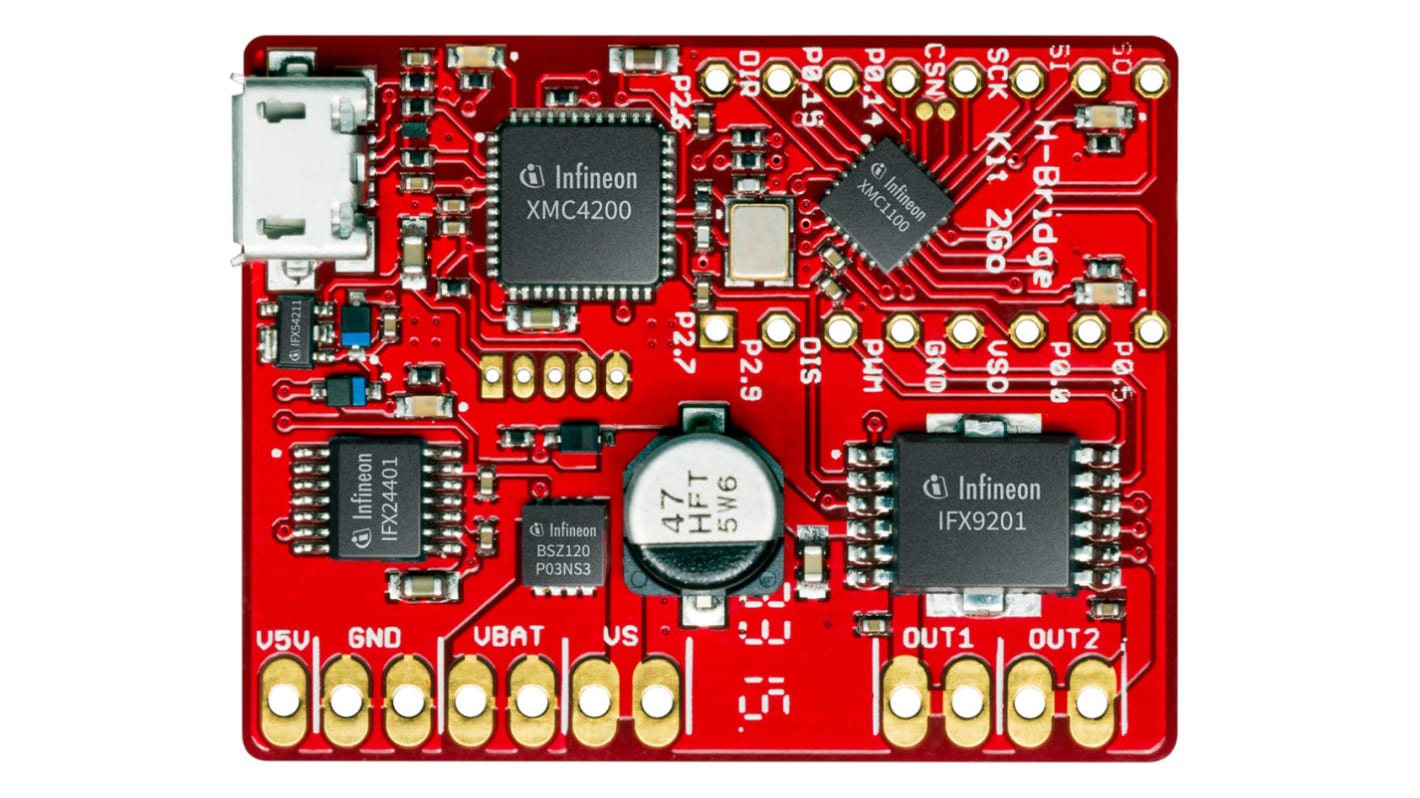 インフィニオン 評価ボード, 評価ボード, モータ制御, DC-DCモータ制御 用, HBRIDGEKIT2GOTOBO1