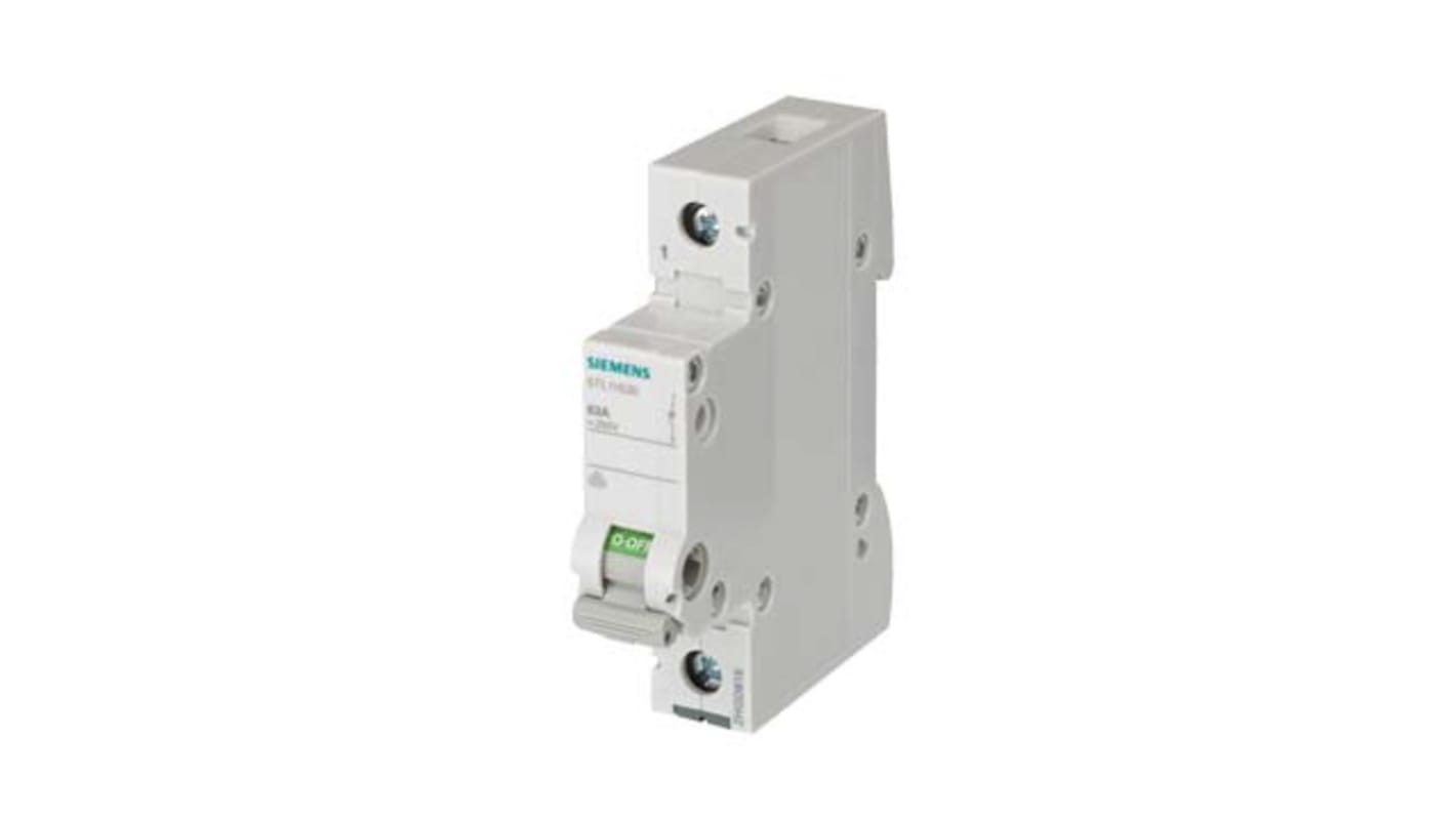 Siemens 1P Pole Isolator Switch - 32A Maximum Current