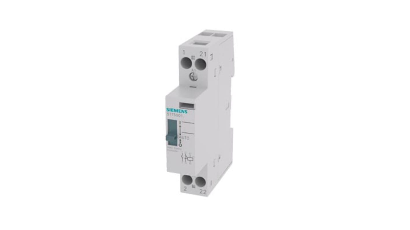 Stycznik 230 V AC Siemens styki: 2 20 A 1NO + 1NC Montaż na szynie DIN Śruba 5TT5001-8