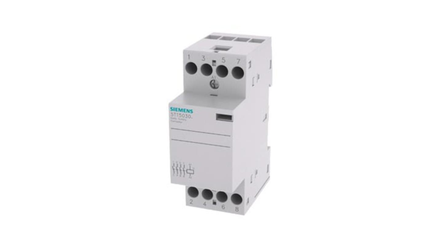 Stycznik 110 V AC/DC Siemens styki: 4 24 A 4NO Montaż na szynie DIN Śruba 5TT5030-1