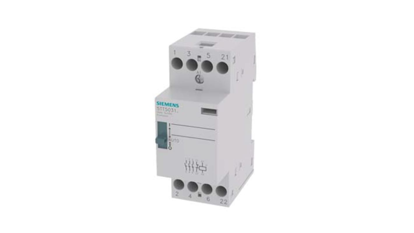 Stycznik 24 V AC/DC Siemens styki: 4 25 A 3NO + 1NC Montaż na szynie DIN Śruba 5TT5031-8