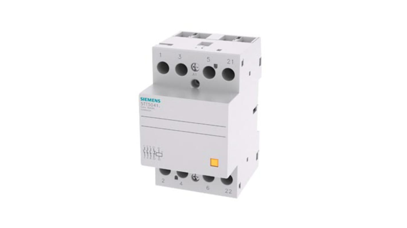 Stycznik 24 V AC/DC Siemens styki: 4 40 A 3NO + 1NC Montaż na szynie DIN Śruba 5TT5041-2