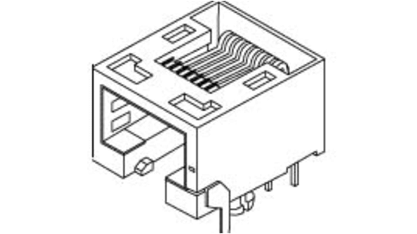 Molex 85504 Series Female RJ45 Connector, Through Hole, Cat5e