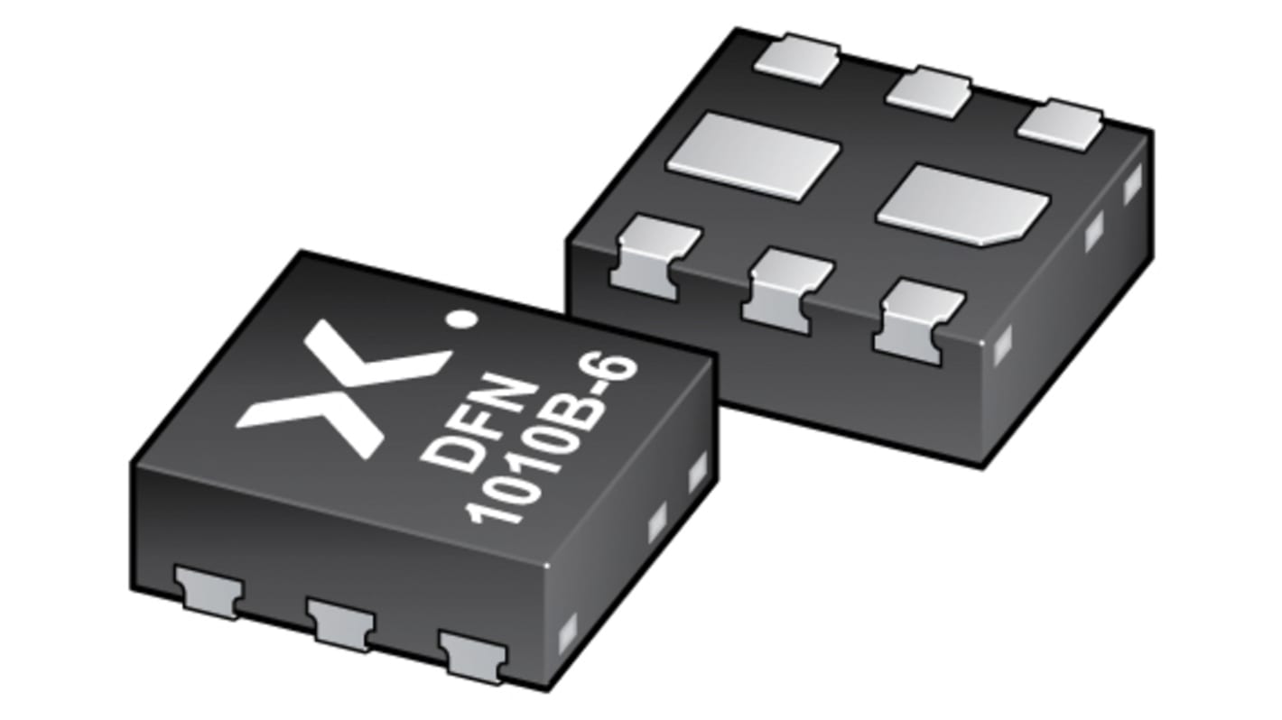 Nexperia Dual N-Channel MOSFET, 600 mA, 20 V, 8-Pin DFN1010B-6 PMDXB600UNEZ