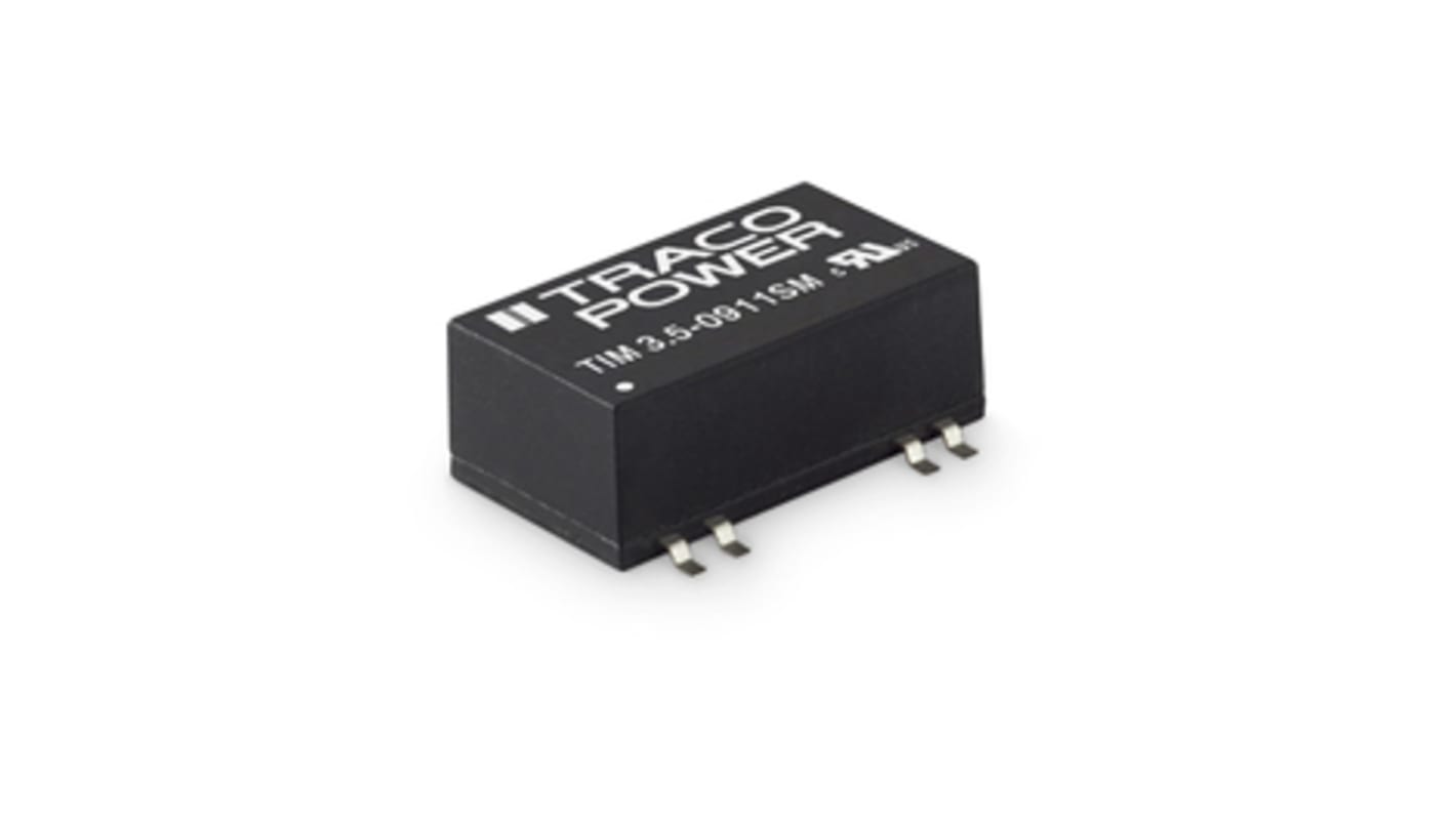 TRACOPOWER TIM 3.5 DC-DC Converter, 15V dc/ 234mA Output, 4.5 → 12 V dc Input, 3.5W, Surface Mount