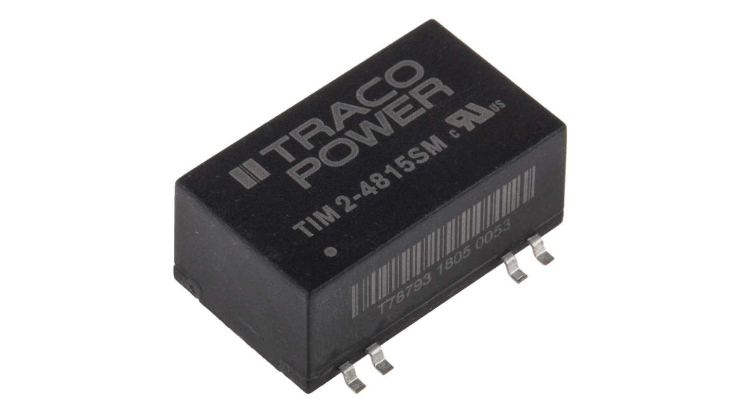 TRACOPOWER TIM 3.5 Isolated DC-DC Converter, 9V dc/ 389mA Output, 9 → 18 V dc Input, 3.5W, Surface Mount