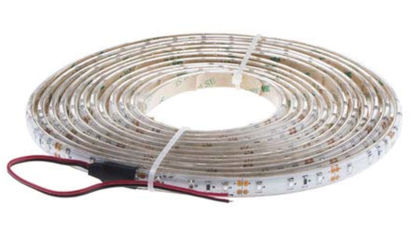 Tira de LED flexible RS PRO, 12V, color Azul, tira de 5m x 8mm, 60 leds/m, IP20