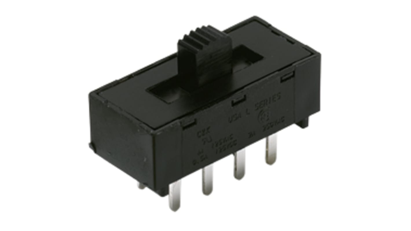 Interruttore a slitta DP3T On-On-On Montaggio con foro passante