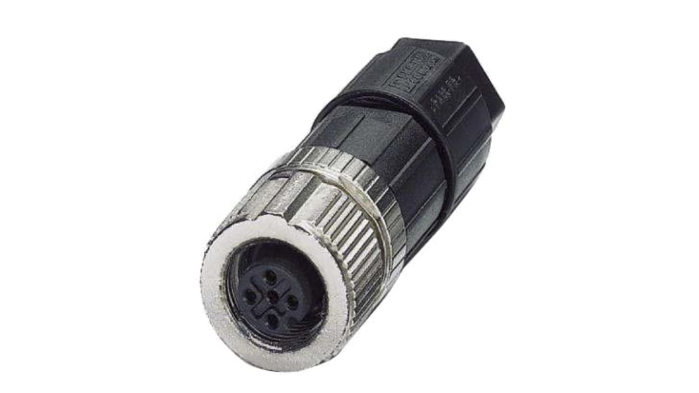 Phoenix Contact Circular Connector, 4 Contacts, Cable Mount, M12 Connector, Plug, Female, IP65, IP67, SACC Series