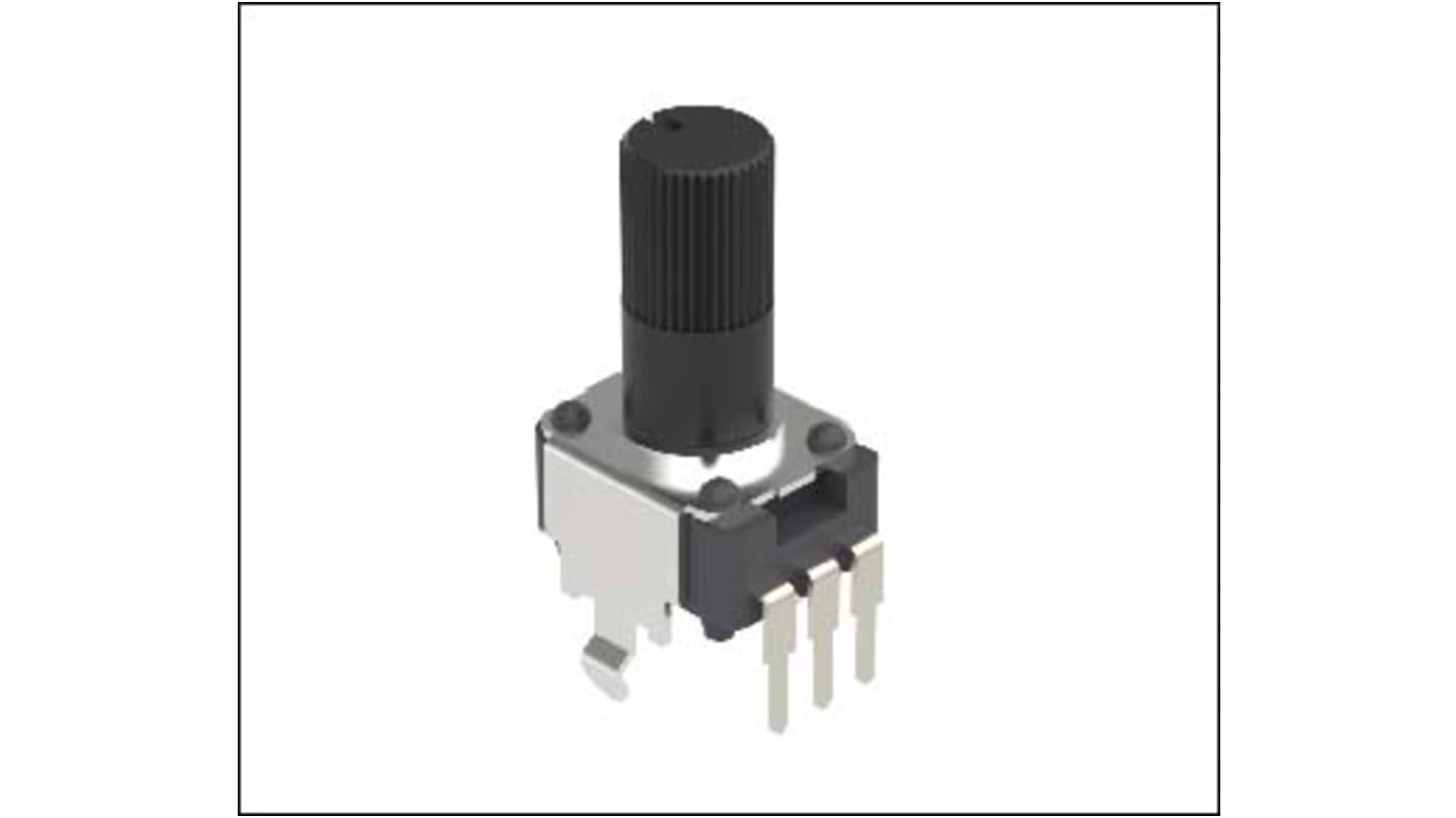Potencjometr 10kΩ typ Obrotowy Alps Alpine średnica wału 6 mm 0.05W długość wału 20mm Otwór przezierny