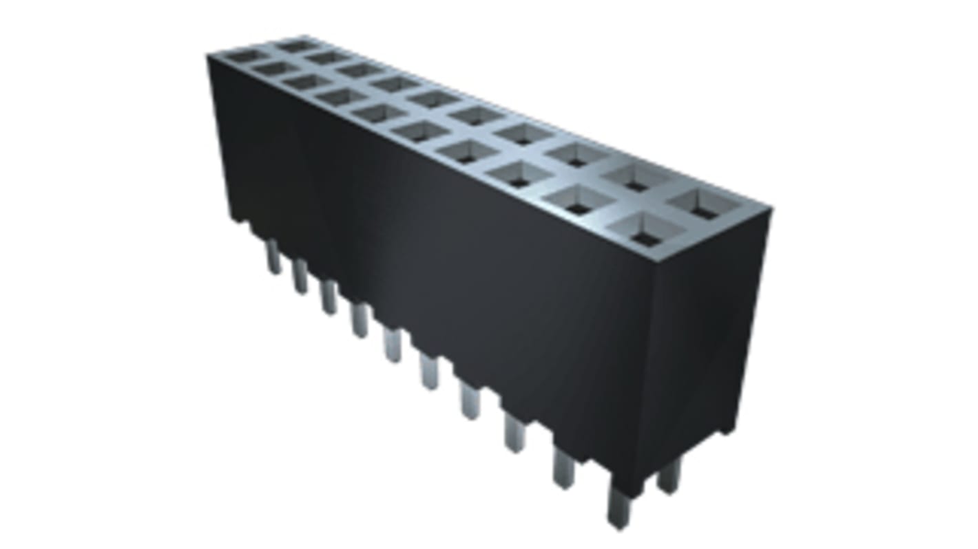 Conector hembra para PCB Samtec serie SQW, de 34 vías en 2 filas, paso 2mm, 250 V , 281 V., 3.8A, Montaje Superficial,