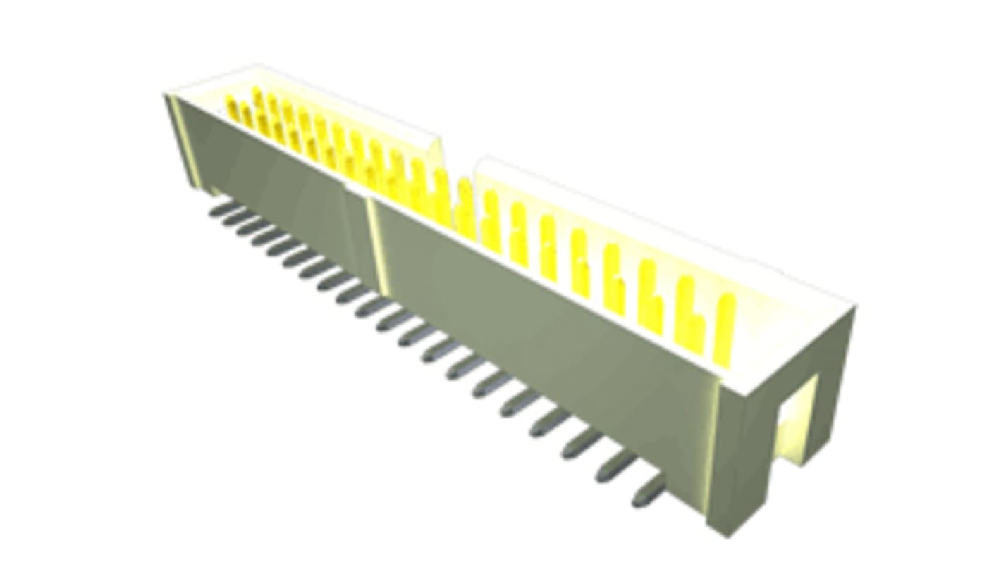 Samtec HTST Series Straight Surface Mount PCB Header, 10 Contact(s), 2.54mm Pitch, 2 Row(s), Shrouded