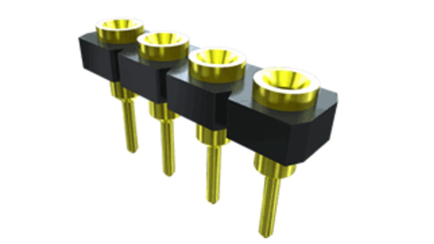 Samtec SL Series Straight Through Hole Mount PCB Socket, 8-Contact, 1-Row, 2.54mm Pitch, Screw, Solder Termination