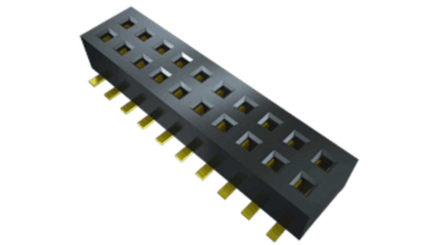 Conector hembra para PCB Samtec serie CLP, de 8 vías en 2 filas, paso 1.27mm, 240 V , 340 V., 3.4A, Montaje