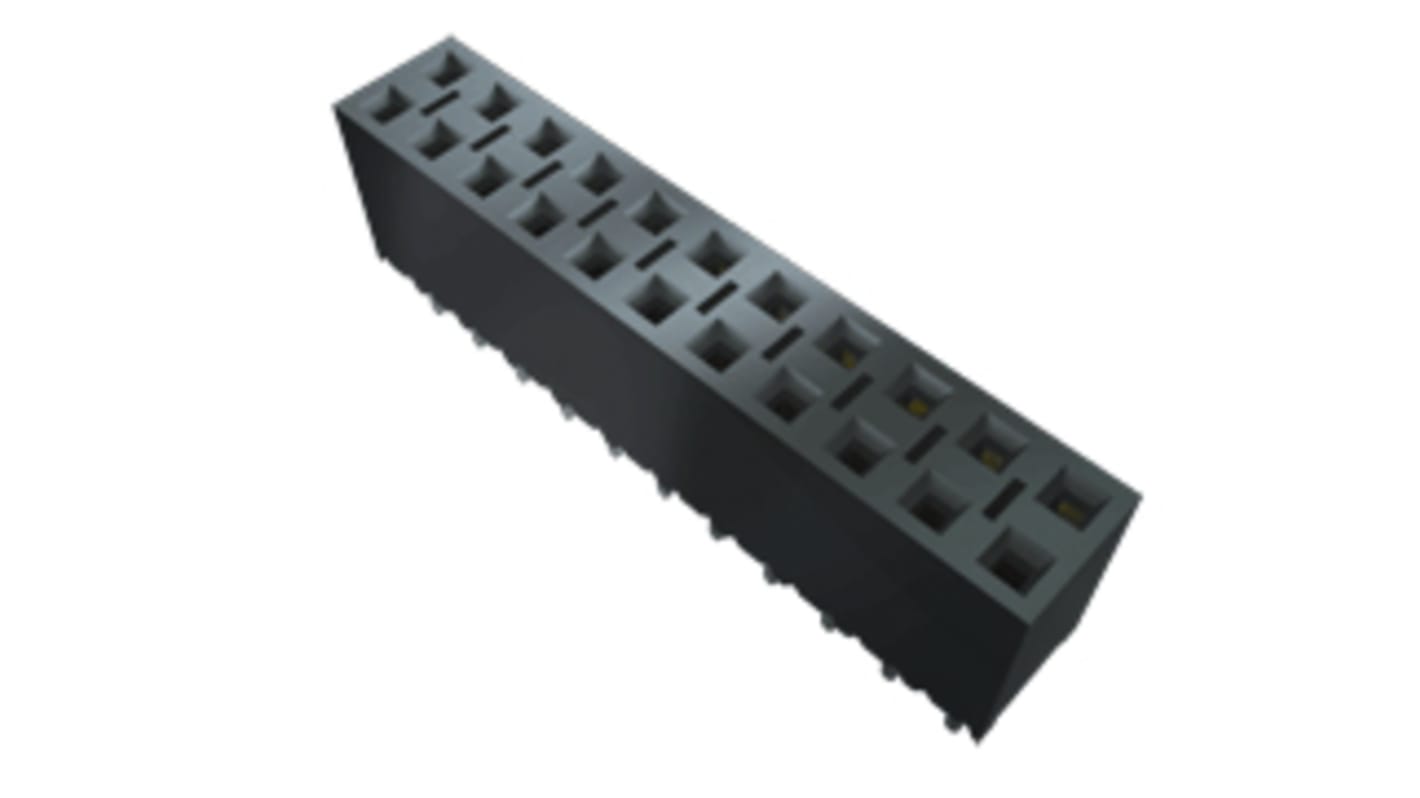 Samtec 基板接続用ソケット, 4 Pin 2 列 2.54mm ピッチ スルーホール実装