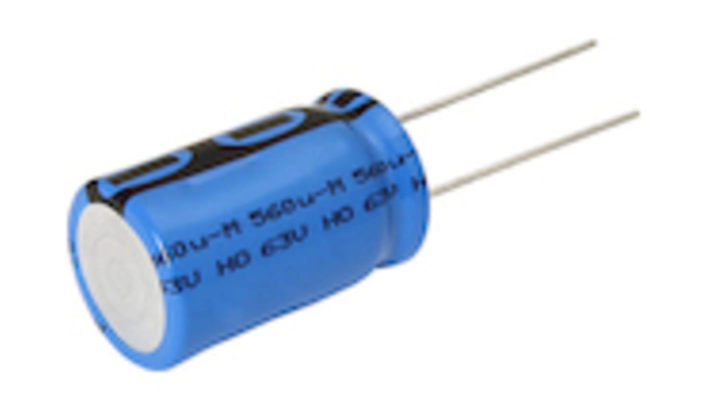 Vishay 直插铝电解电容, 2200μF, 35V 直流, 16.5 Dia. x 33.5mm, 最高+105°C, RMI-V系列