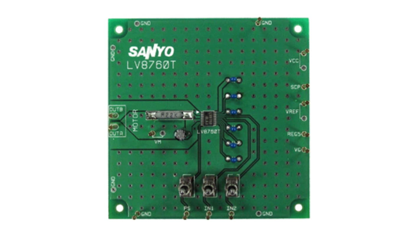 onsemi H-Bridge Driver Evaluation Board for LV8760T-TLM-E for Brushed DC Motor Drive, H Bridge Drive