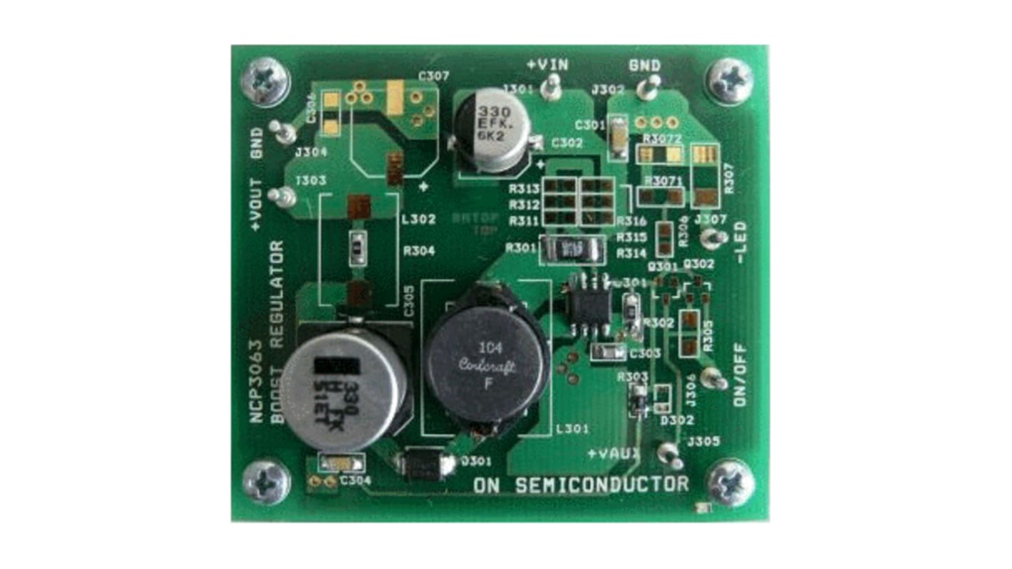 onsemi Surface Mount Boost Regulator Evaluation Board Boost Regulator for NCP3063DR2G for Surface Mount Boost Regulator