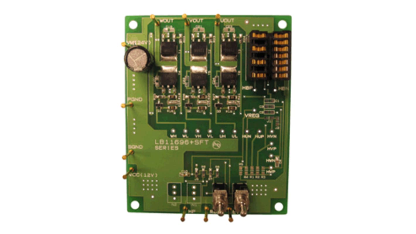 onsemi Direct PWM Drive Pre-Driver IC Evaluation Board for LB11696V-TLM-E for Air Conditioner, Three Phase Power