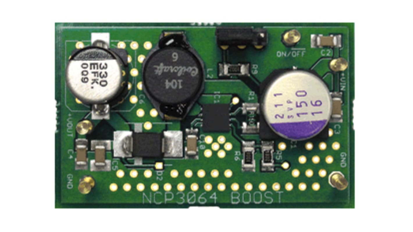 onsemi DFN-8 Boost Evaluation Board Boost Converter for NCP3064MNTXG for DFN-8 Boost