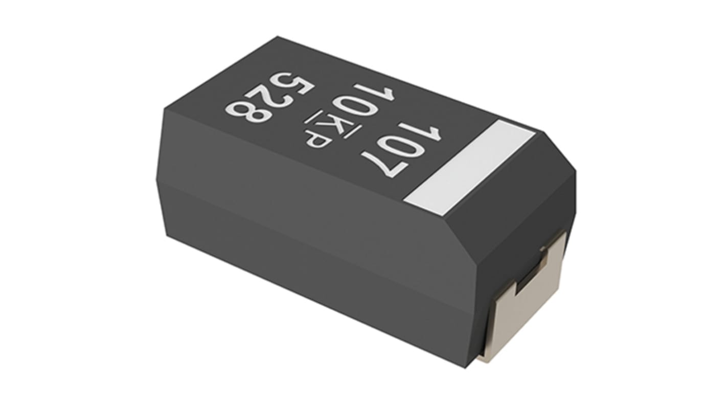 KEMET T591, SMD Polymerkondensator 330μF ±20% / 2.5V dc, -55°C → +105°C