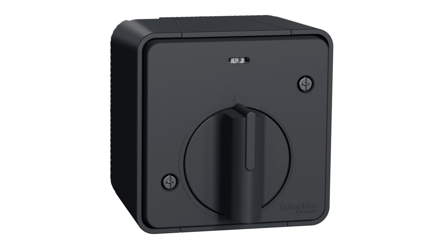 Schneider Electric Grey Timer Light Switch, 1 Gang, Mureva