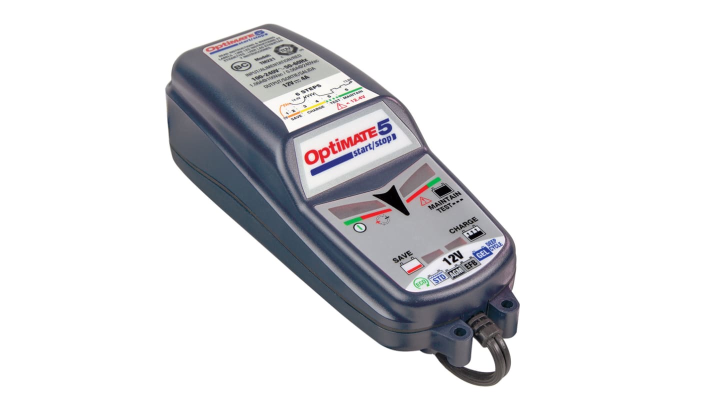 TecMate Optimate 5 Battery Charger For Lead Acid 12 V 12V 4A