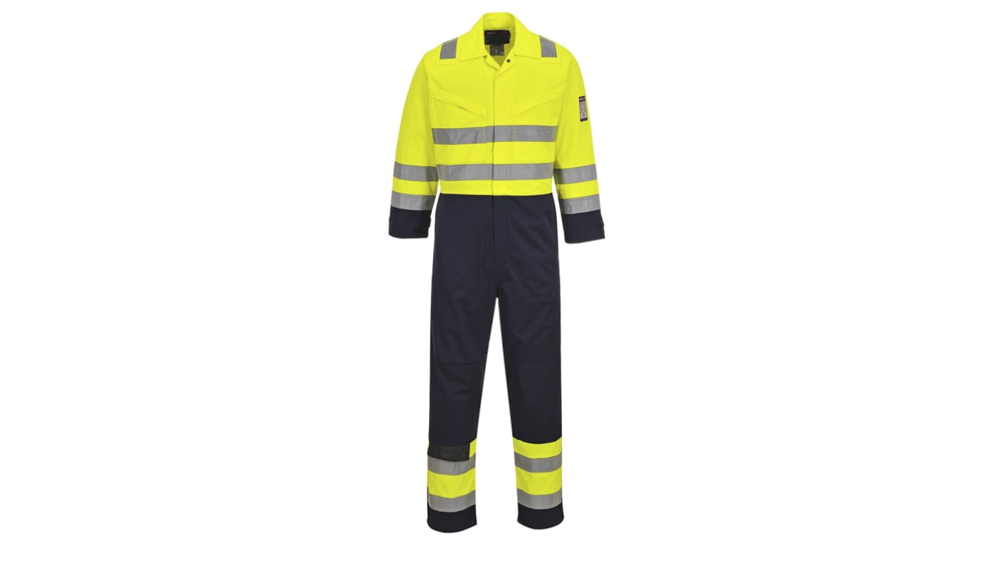 Portwest Yellow Reusable Hi Vis Overalls, L